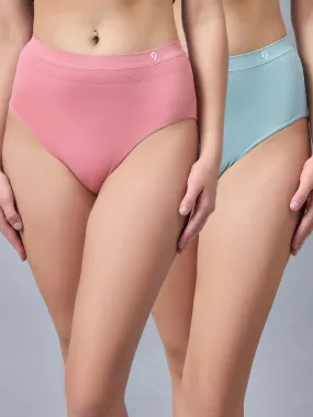 Women Solid Seamless Hipster Briefs - Pack of 2