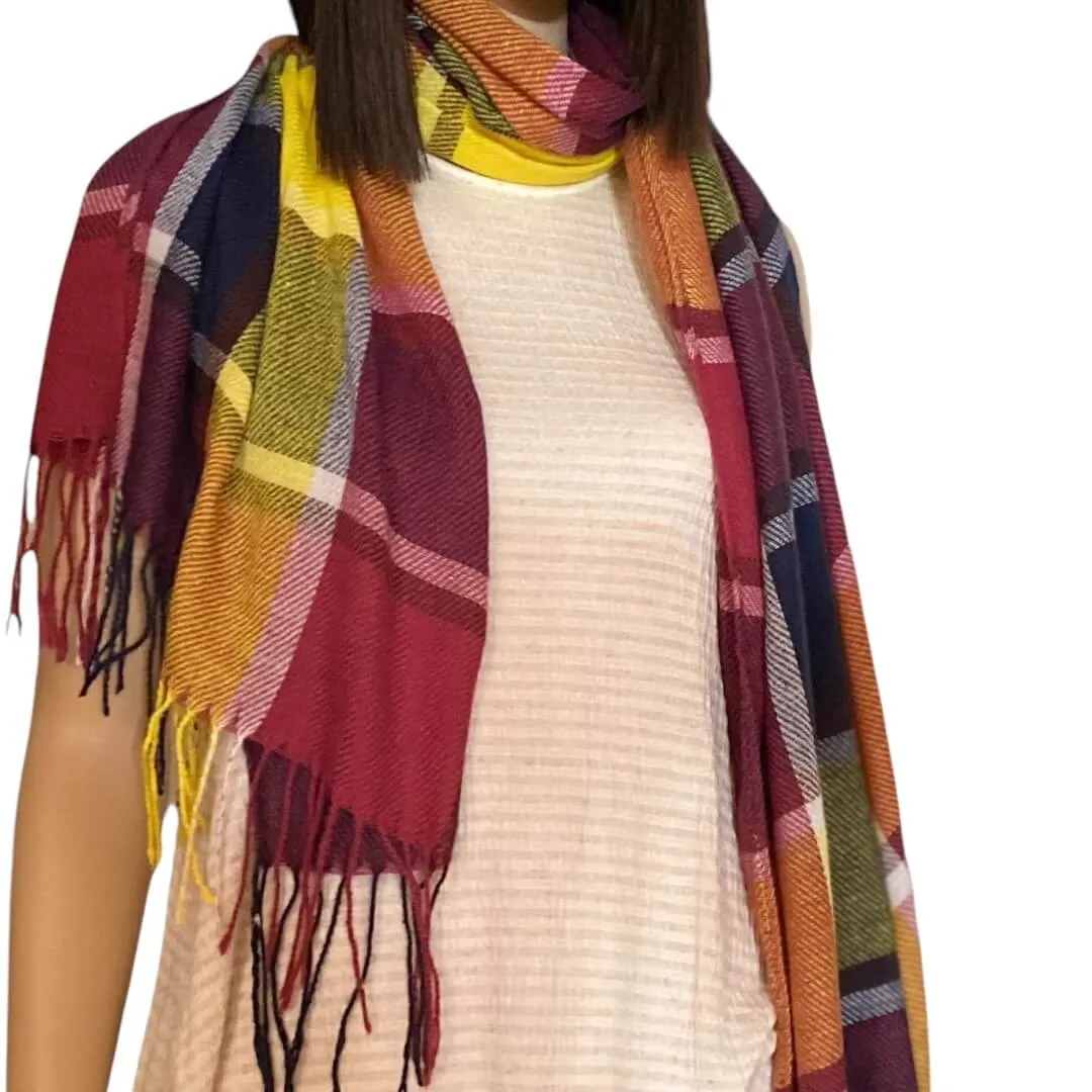 Women's Colorful Tassel Blanket Scarf