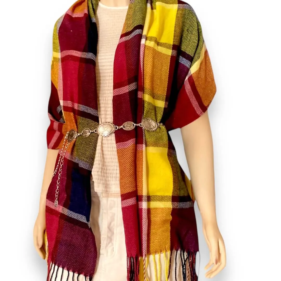 Women's Colorful Tassel Blanket Scarf