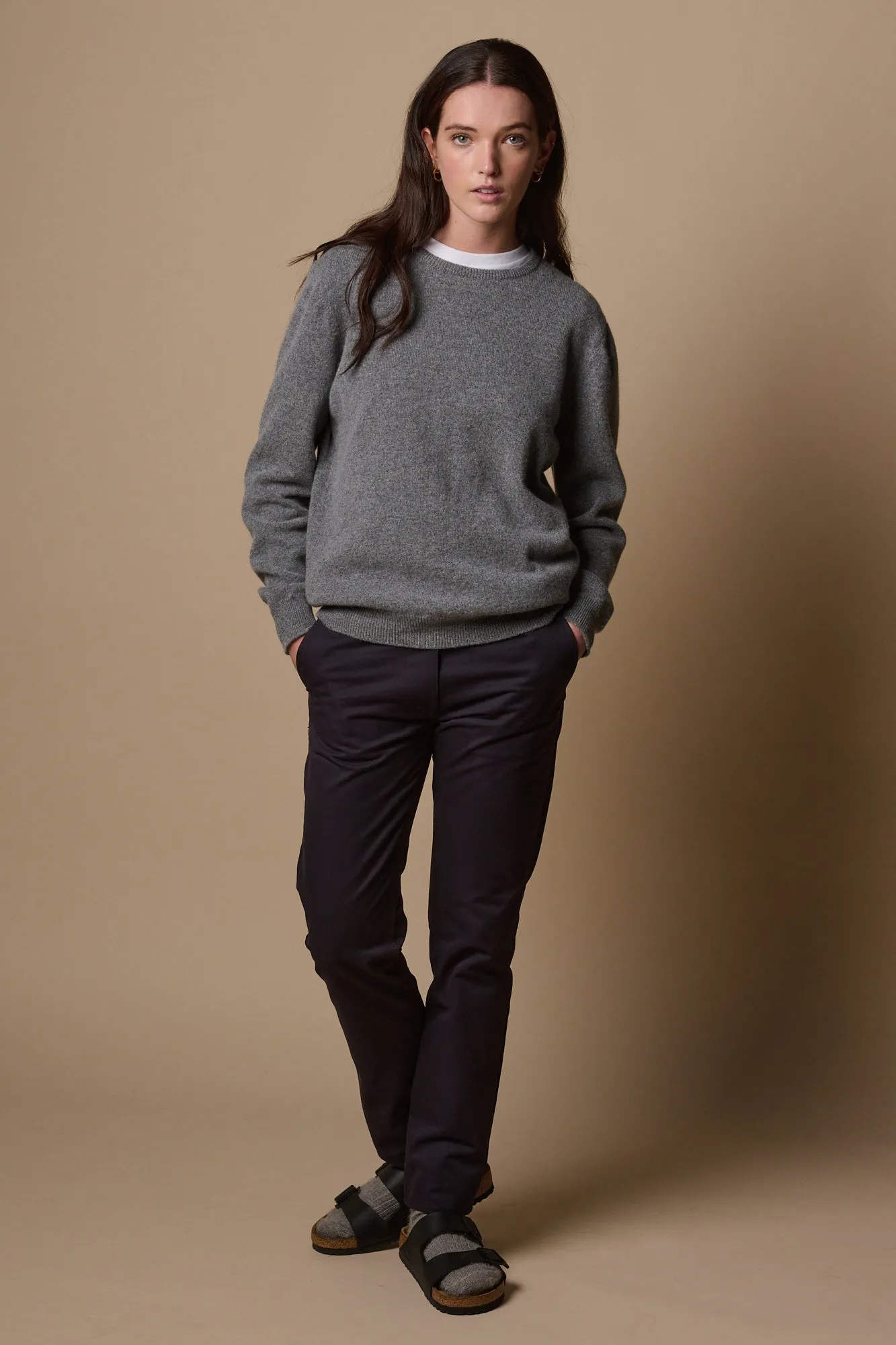 Women's Heavyweight Slim Chino - Navy