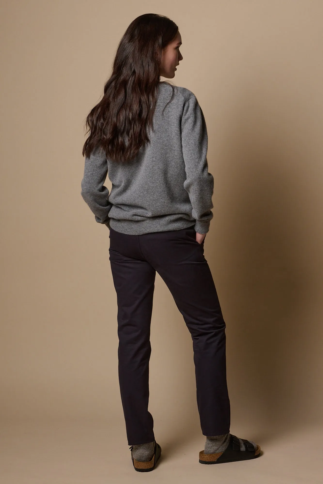 Women's Heavyweight Slim Chino - Navy