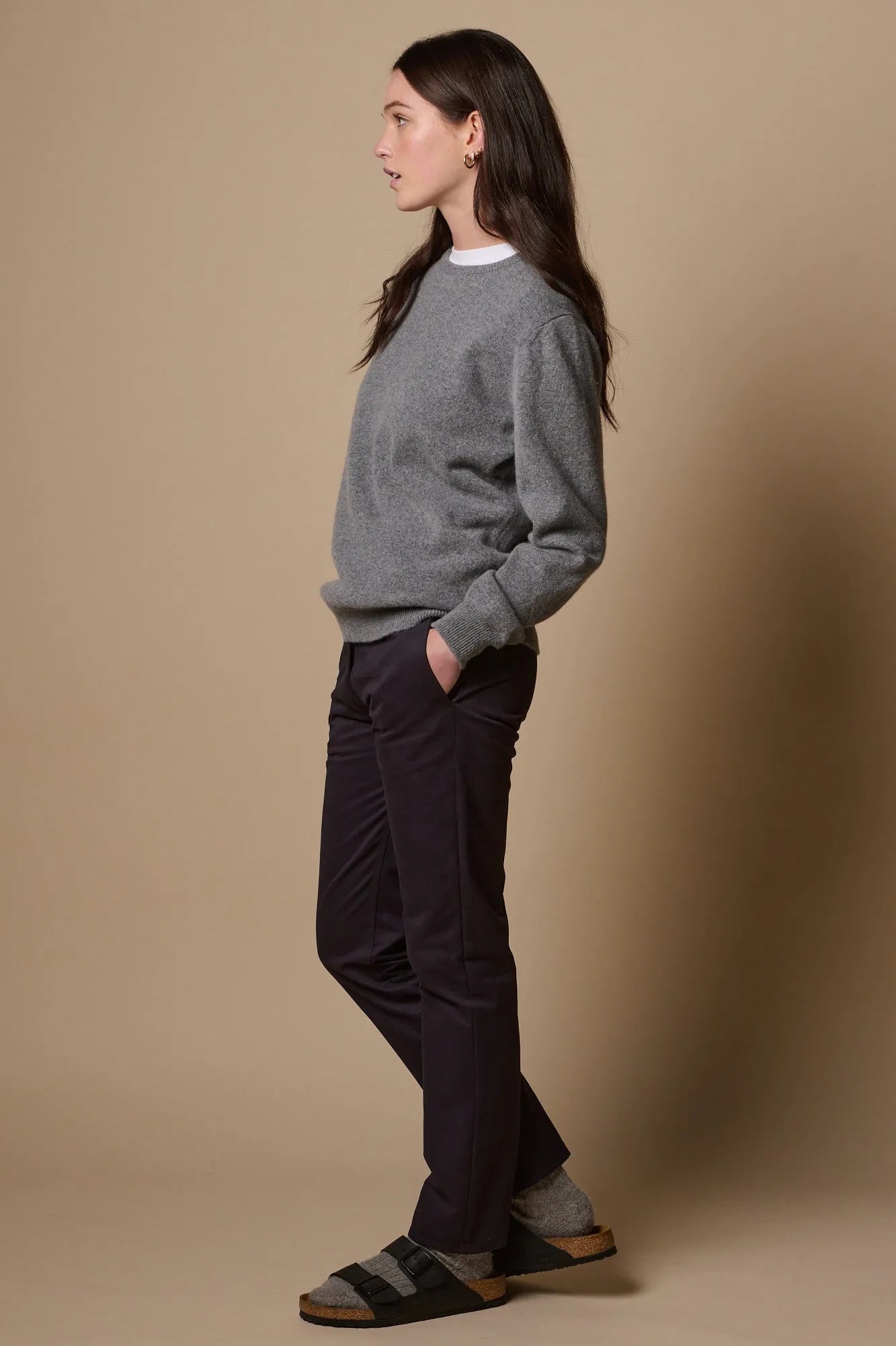 Women's Heavyweight Slim Chino - Navy