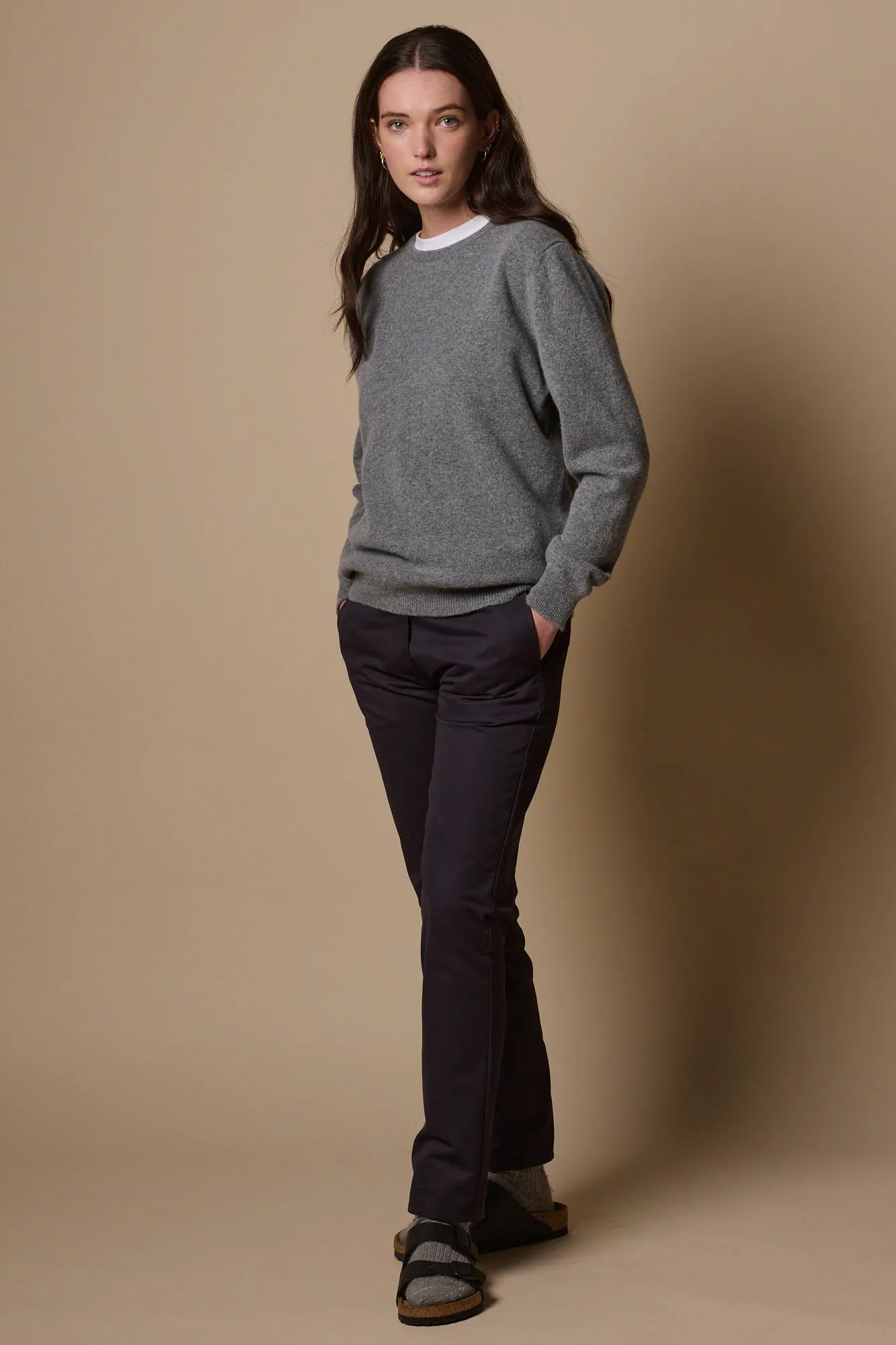 Women's Heavyweight Slim Chino - Navy