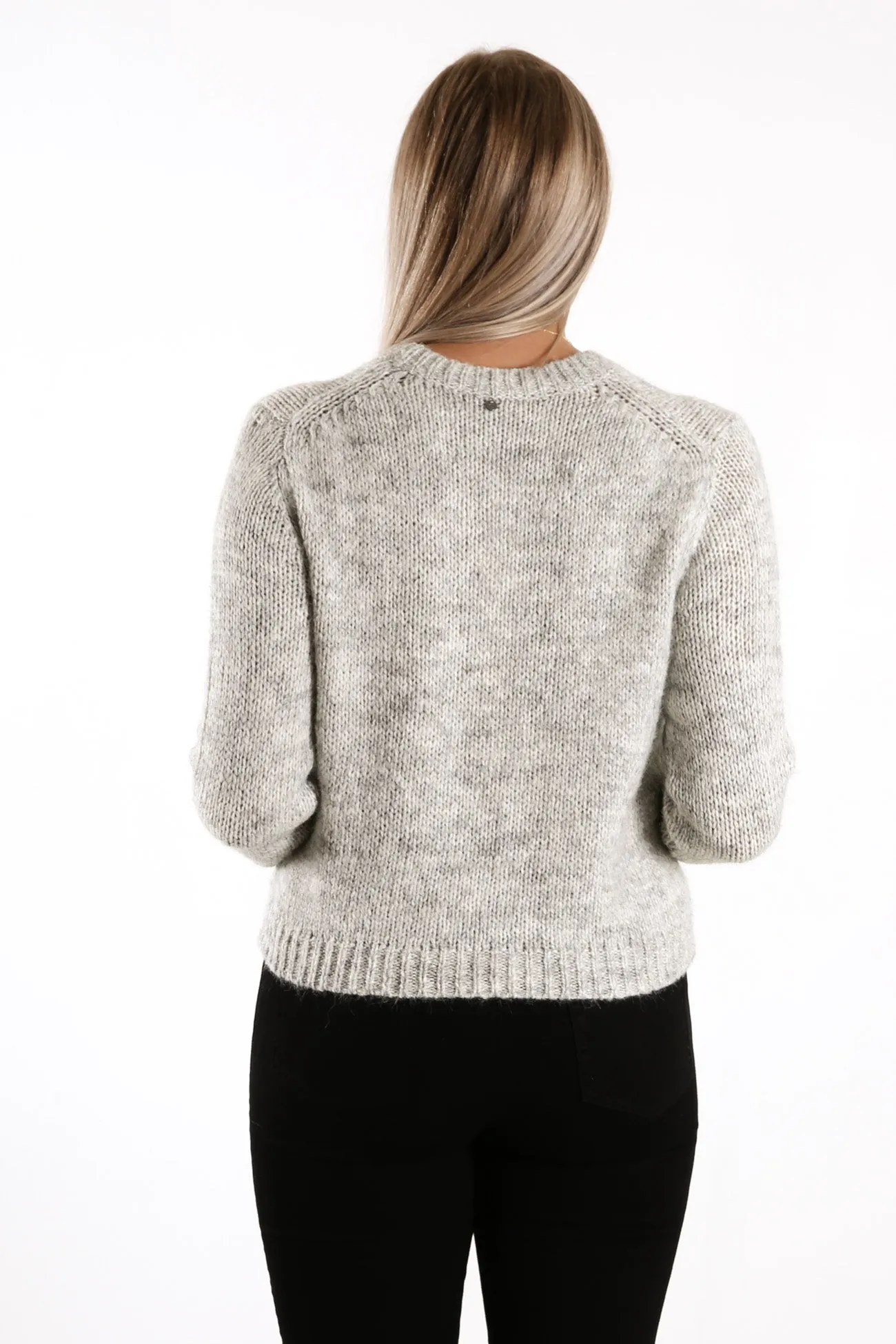 Woodstock Crew Neck Knit Grey Marle