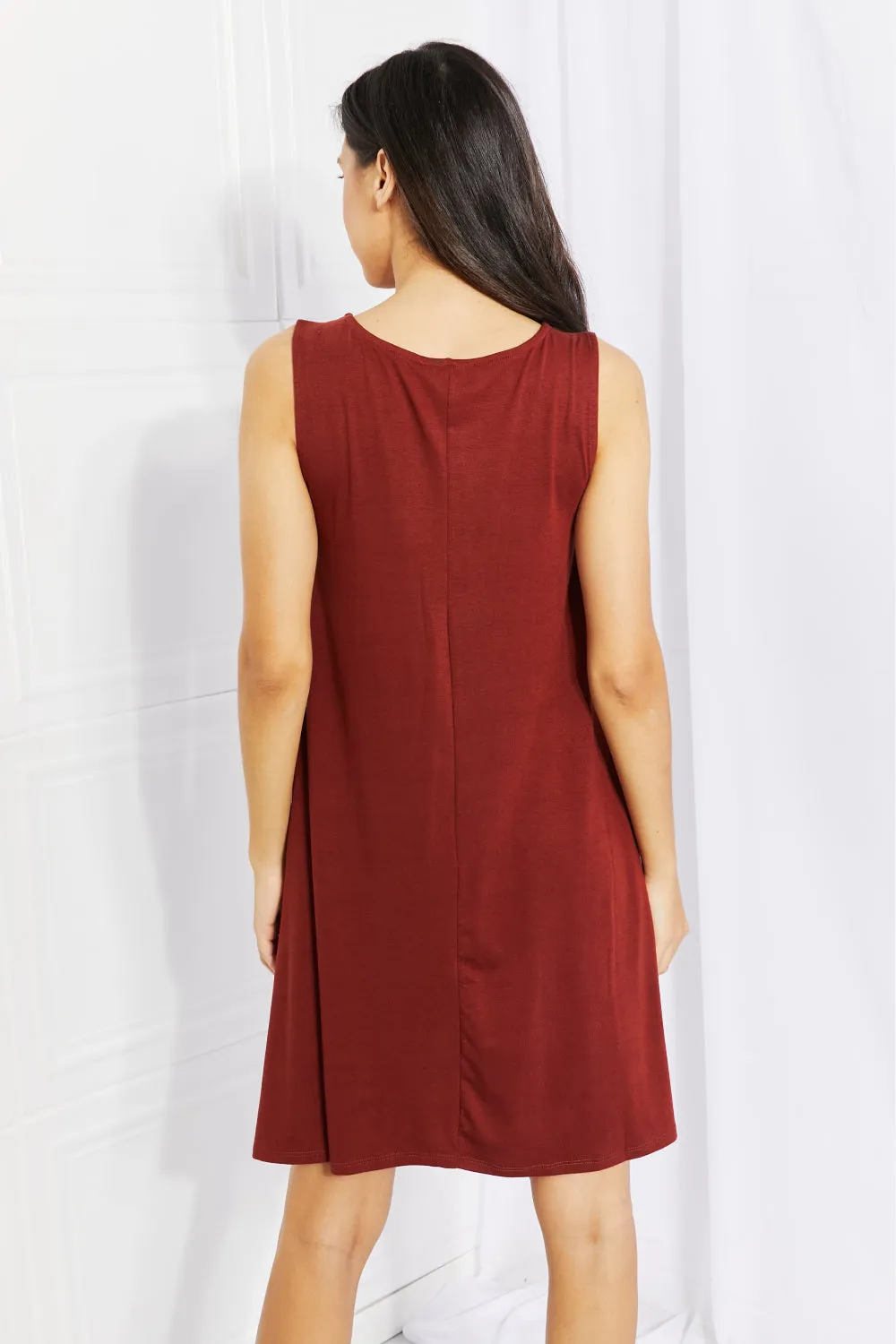 Zenana Swing into Spring Full SIze Sleeveless Dress