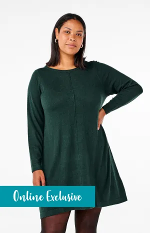 Zizzi Shape Knit Dress in Green