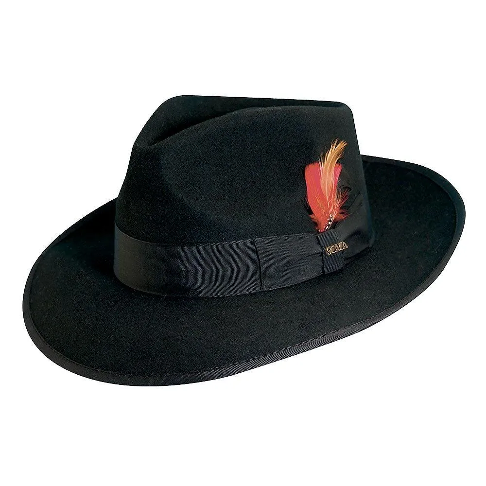 Zoot - Scala WF547 Black Wool Felt Zoot Fedora Hat